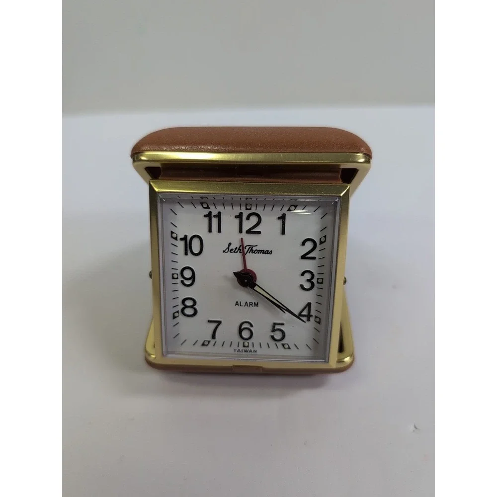 Vintage Seth Thomas Folding Travel‎ Alarm Clock - 3
